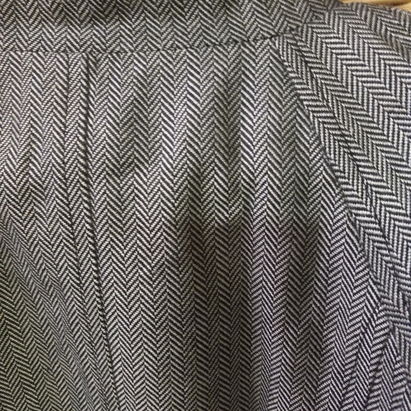 Sharagano Cape Blazer Jacket Black & White Cropped Herringbone Bell Sleeves S/34 - Picture 6 of 10